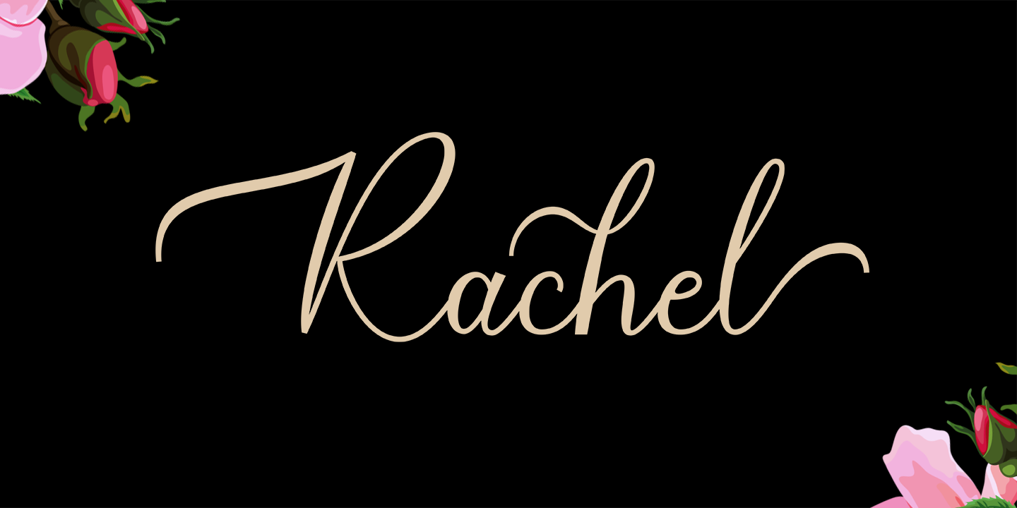 Пример шрифта Rachel